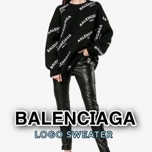 Authentic BALENCIAGA Logo Wool Sweater (Womens)